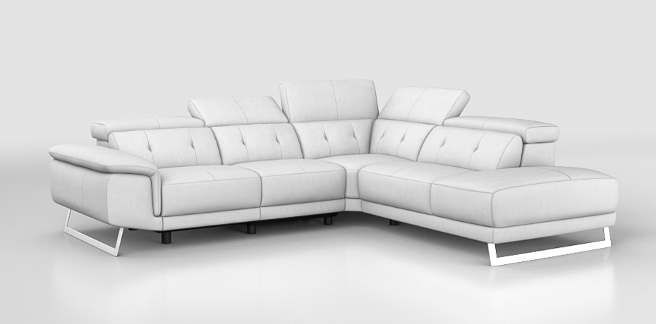 Carasco - corner sofa with 1 electric recliner - right peninsula